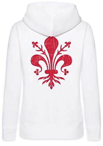 Urban Backwoods Medici Symbol Sudadera con Capucha Y Cremallera para Mujer Zipper Hoodie Blanco Talla L