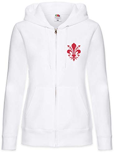 Urban Backwoods Medici Symbol Sudadera con Capucha Y Cremallera para Mujer Zipper Hoodie Blanco Talla L