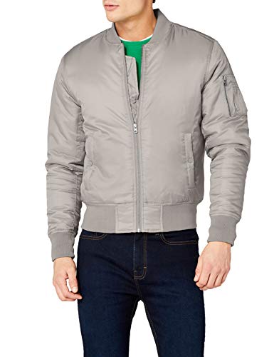 Urban Classics Basic Bomber Jacket, h.Grey, M para Hombre