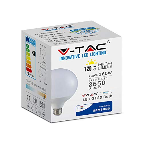 V-TAC VT-242 Bombilla LED Chip Samsung E27 22W A+ G120 120LM/W 6400K