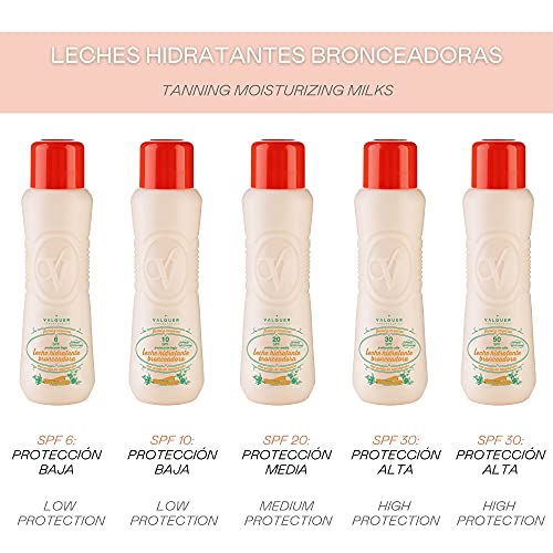 Válquer Leche Solar Hidratante Bronceadora Zanahoria Facial-Corporal Spf6, 500 Mililitros