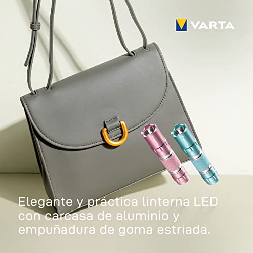 VARTA 0.5 Watt LED Lipstick Light incl. 1 pila High Energy AA, linterna en forma de pintalabios, linterna de bolsillo, linterna para el llavero, linterna para bolsos, mochilas