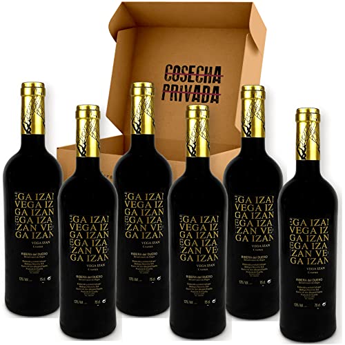 Vega Izán Crianza - MEDALLA DE ORO VINESPAÑA - Envio 24 horas - 6 Botellas - Caja Ribera del Duero Cosecha Privada