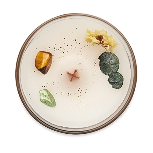 Velas Candela - Vela Aromática Perfumada con Aroma y Aceites Esenciales de vainilla y coco - Elaborada Artesanalmente con Cera natural - Ritual completo de relajación