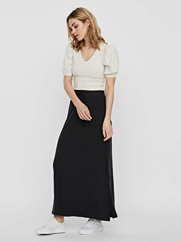 Vero Moda Vmava NW Ancle Skirt Ga Noos Falda, Negro, XS para Mujer