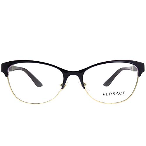 Versace 0Ve1233Q Monturas de Gafas, Eggplant/Pale Gold, 53 para Mujer