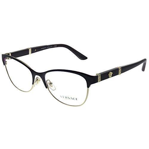 Versace 0Ve1233Q Monturas de Gafas, Eggplant/Pale Gold, 53 para Mujer