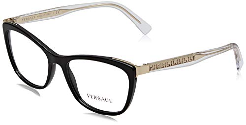 Versace 0Ve3255 Monturas de Gafas, Black, 54 para Mujer