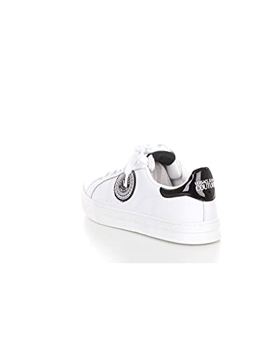 VERSACE JEANS COUTURE 71YA3SK1 ZP026 - Zapatillas de Tenis débil para Hombre, Blanco, 41 EU