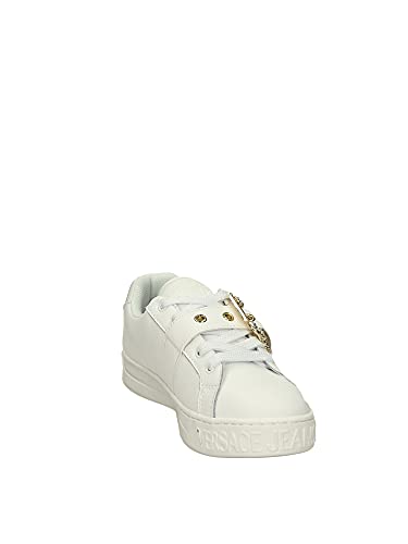 VERSACE JEANS COUTURE Zapatillas Deportivas para Mujer, Color Blanco óptico, 71VA3SK9ZP015 003, Color Blanco, 39 EU