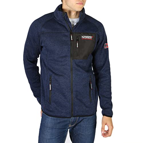 Veste zippé blanche chiné moucheté polaire Geographical Norway pour homme - blue - S