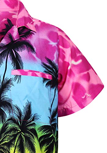 V.H.O. Funky Camisa Hawaiana, Beach, Eclectic Pink, L