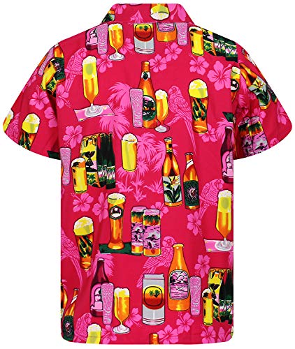 V.H.O. Funky Camisa Hawaiana, Beerbottle, Rosa, L