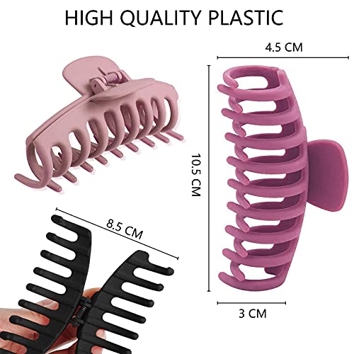 VICKSONGS Hair Clips Grandes de 6 Piezas de Pinzas Pelo de Antideslizantes para El Pelo, Hair Clip de Plátano, pinzas pelo para El Cabello Para Niñas Accesorios para El Cabello (B)