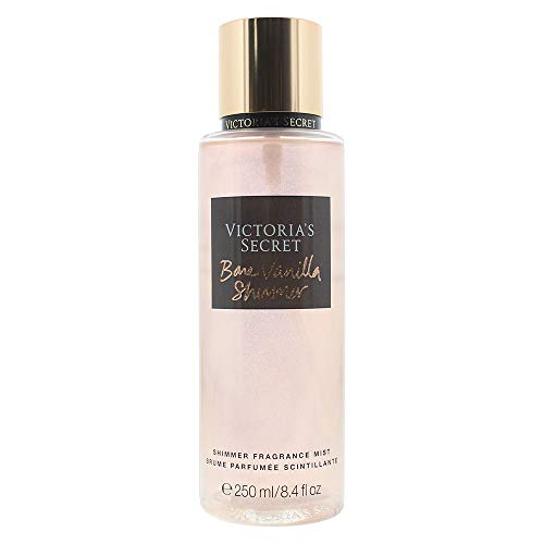 Victoria's Secret Bare Vanilla Shimmer Fragancia Mist 250 ml (paquete de 1), transparente