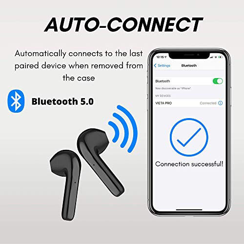 Vieta Pro It - Auriculares inalámbricos (Bluetooth 5.0, True Wireless, micrófono, Touch Control y Voice Assistant) Color Negro