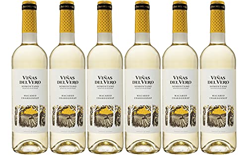 Viñas Del Vero Blanco Macabeo-Chardonnay - Vino D.O. Somontano - 6 botellas de 750 ml - Total: 4500 ml