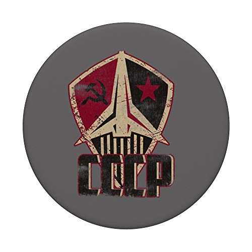 Vintage Soviética Rusia URSS Espacio Retro Atrapado CCCP PopSockets PopGrip Intercambiable