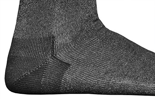 vitsocks Calcetines Puño Ancho Diabéticos Hombre, 12% Plata Antibacterianos Pies Sensibles, negro, 44-46