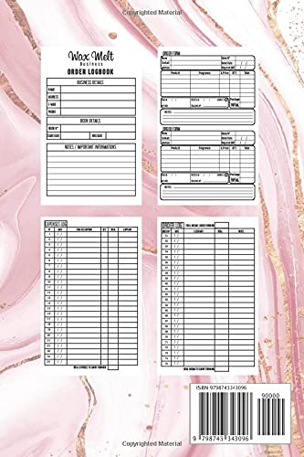 Wax Melt Order book: Daily Sales Order Log Book For Online businesses To keep Track And Record Costumers Orders , Purchase Order Log For Home Based ... & DATA Keepsake and expenses tracker.