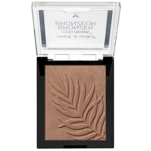 Wet n Wild - Color Icon Bronzer - Polvo Bronceador de Larga Duración - Tono Bronceado Natural en el Rostro, en Cuello y Pecho - Fórmula Enriquecida con Gel - Vegano - Sunset Striptease - 1 Unidad