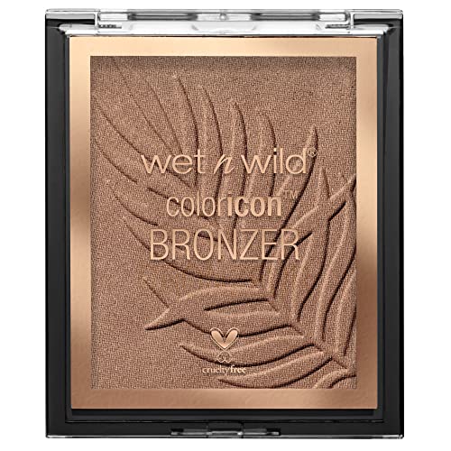 Wet n Wild - Color Icon Bronzer - Polvo Bronceador de Larga Duración - Tono Bronceado Natural en el Rostro, en Cuello y Pecho - Fórmula Enriquecida con Gel - Vegano - Sunset Striptease - 1 Unidad