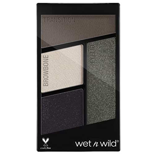 Wet n Wild Color Icon Eyeshadow Quads (Lights Out) – Paleta de Sombras de ojos - 4 colores mate y brillo