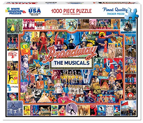 White Mountain Puzzles – Puzzle de 1000 Piezas (para Manualidades (50,8 x 76,2 cm, Broadway