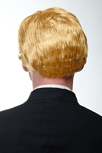 WIG ME UP- TL-001 Peluca Hombre Carnaval Halloween Presidente telenovela Rubio Dorado