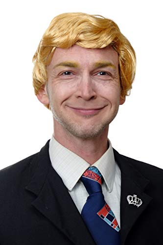 WIG ME UP- TL-001 Peluca Hombre Carnaval Halloween Presidente telenovela Rubio Dorado