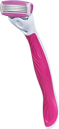 Wilkinson Sword Quattro for Women - Maquinilla de 4 cuchillas para depilación femenina de cabezal pivotante con gel lubricante de Aloe Vera y Vitamina E