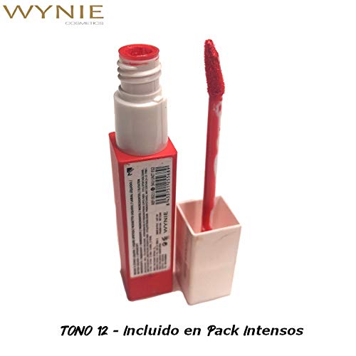 WYNIE - Pintalabios Permanente Mate 24 Horas Larga Duración Acabado Aterciopelado Tono 012 - 6.5 ml