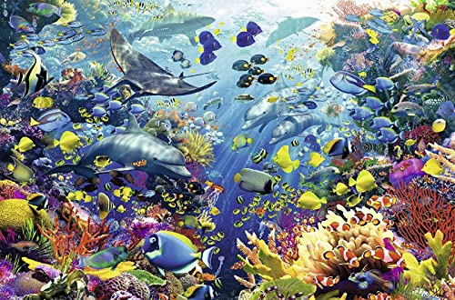 XYYYDS- Puzzle De 1000 Piezas- Enciclopedia De La Vida Oceánica del Mundo Oceánico -Cada Pieza Es Única, La Tecnología Softclick Significa Que Estas Piezas Encajan Perfectamente,75X50 Cm