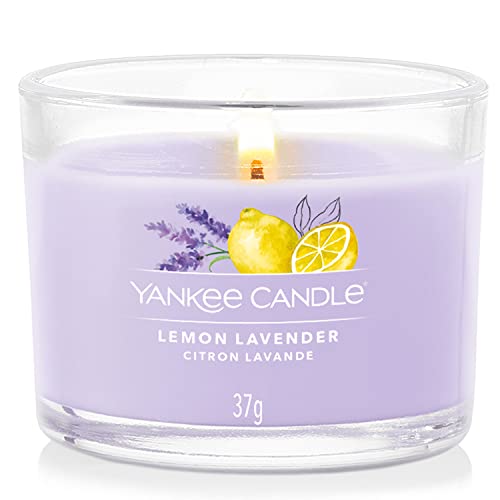 Yankee Candle Juego de velas perfumadas para regalo, Velas votivas rellenas de lavanda de limón, Mezcla de cera de mezcla de soja, 3 unidades (1686369E)