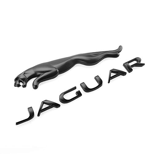 YEEXCD Jaguar Emblema de la Insignia de la Puerta Posterior del Tronco Posterior del Logotipo de la Insignia del Cuerpo de Coche Pegatinas para Jaguar,Negro