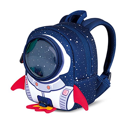 yisibo Mochila Infantil, Mochila para Niños Anti Perdidos Niñas Mochila 3D Bolsa De Mochilas para Niños Kindergarten,Mochila De Guardería 1-3 Años (Cohete-Azul)