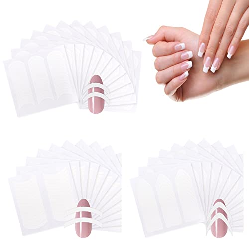 Yokilly Pegatinas Manicura Francesa, 36 Hojas / 1368 Pcs Autoadhesivas Guías Puntas Francesa, Pegatinas Uñas Para Uñas Gel, Tiras Manicura Sonrisa Francesa Para Decoración Nail