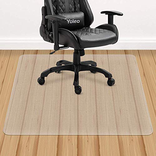 YOLEO Alfombrilla Transparente para Silla para Suelos Duros, Antideslizante, Material PVC-135x114 cm