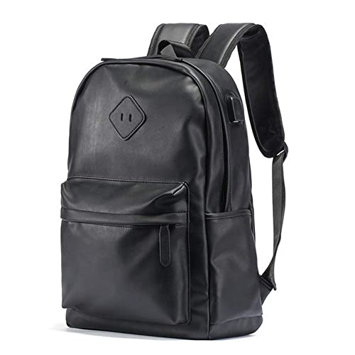 YOODI Mochila de Hombre Cuero de la PU Mochila para portátil de 15,6 '' Mochilas InformalesMujer Neceser de Viaje Bolsa de Viaje Bolsa Organizadora Estuche de Belleza Estuche de Cosméticos （Gris）