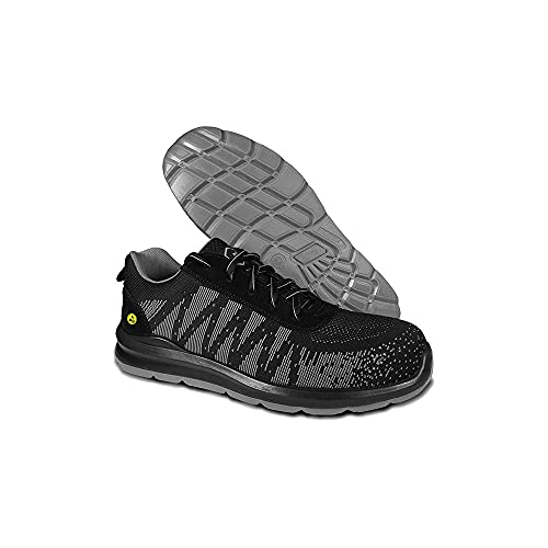 Zapatos de Seguridad Hombre Mujer Homologado. Suela Antiestática y Puntera Fibra Vidrio. Calzado Seguridad Deportivo Indra S3 BEEWORK Unisex (Gris, Numeric_45)