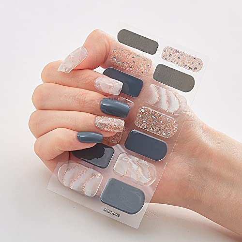 Zhangxiuzhi Tres Clases 0F Pegatinas de uñas Creative Women Salon Nail Cinta Nails Art Decoration Nail Decoration Nails Sticker Designer semipermanente para (Color : DQ3-06)