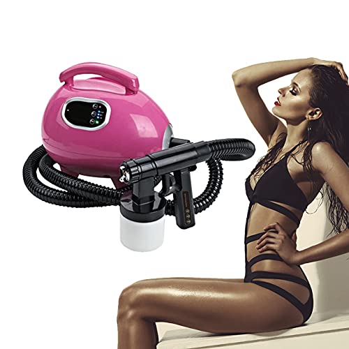 ZhiLianZhao Máquina Pulverización Bronceado, Curtidor Sin Sol Profesional, con Spray Tan Gun, para Mejorar Tono Piel, Bronceador Corto Plazo,Rosado