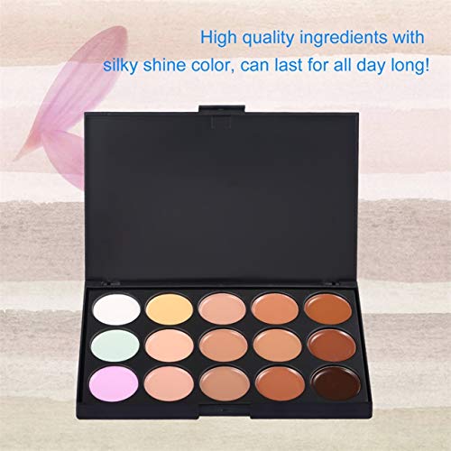 Zhou-YuXiang 15 Colores Profesionales de Maquillaje para Mujeres, Corrector de Belleza Facial, Paleta de Camuflaje, Herramientas cosméticas para el Cuidado de la Cara