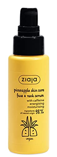 Ziaja Piña Serum Con Cafeína Para Rostro Y Cuello, color Blanco, 50 ml