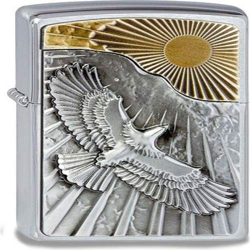 Zippo Eagle Sun Fly Encendedor, Cromo, Única