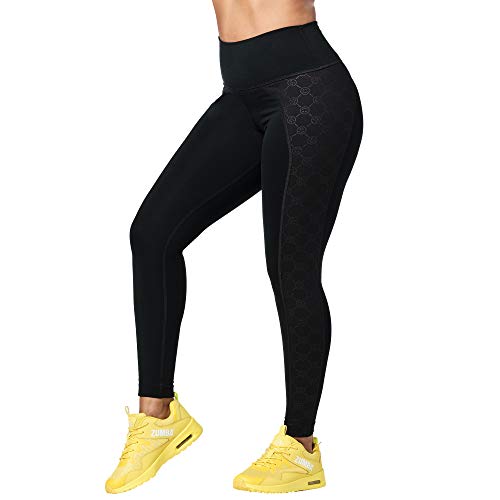 Zumba High Waisted for Women Dance Workout Butt Lifting Leggings, Bold Black 8, XS Womens