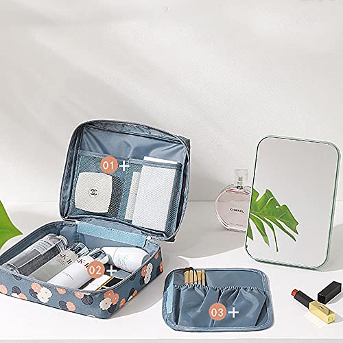 1 Pcs Neceser Maquillaje Organizador, Estuches para Guardar Maquillaje, Maquillaje Viaje, Neceser de Viaje Mujer para Acampar, Viaje de Negocios