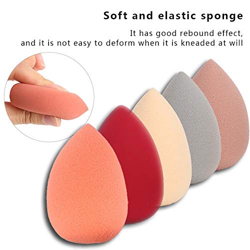 10pcs/Set Esponjas de belleza variadas, Esponja de maquillaje Licuadora Mezcla de polvo seco y húmedo Aplicador de maquillaje de cara portátil Esponja de base de esponja Esponja de mezcla para