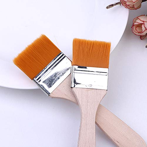 25 Piezas Brochas de Pinturas con Mango de Madera Madera Cepillo de Pintura Set Cepillo de Pintura Set Es Muy Adecuado para Pintar Colorear Limpiar Asar A La Parrilla Manualidades O Mantenimiento