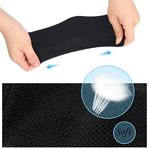 3 Pares de Calcetines de Talón de Gel Suave de Ventilación Calcetines sin Dedos para Piel Agrietada Seca Cuidado de Piel Hidratante de Día y Noche (Negro, Talla Regular)  